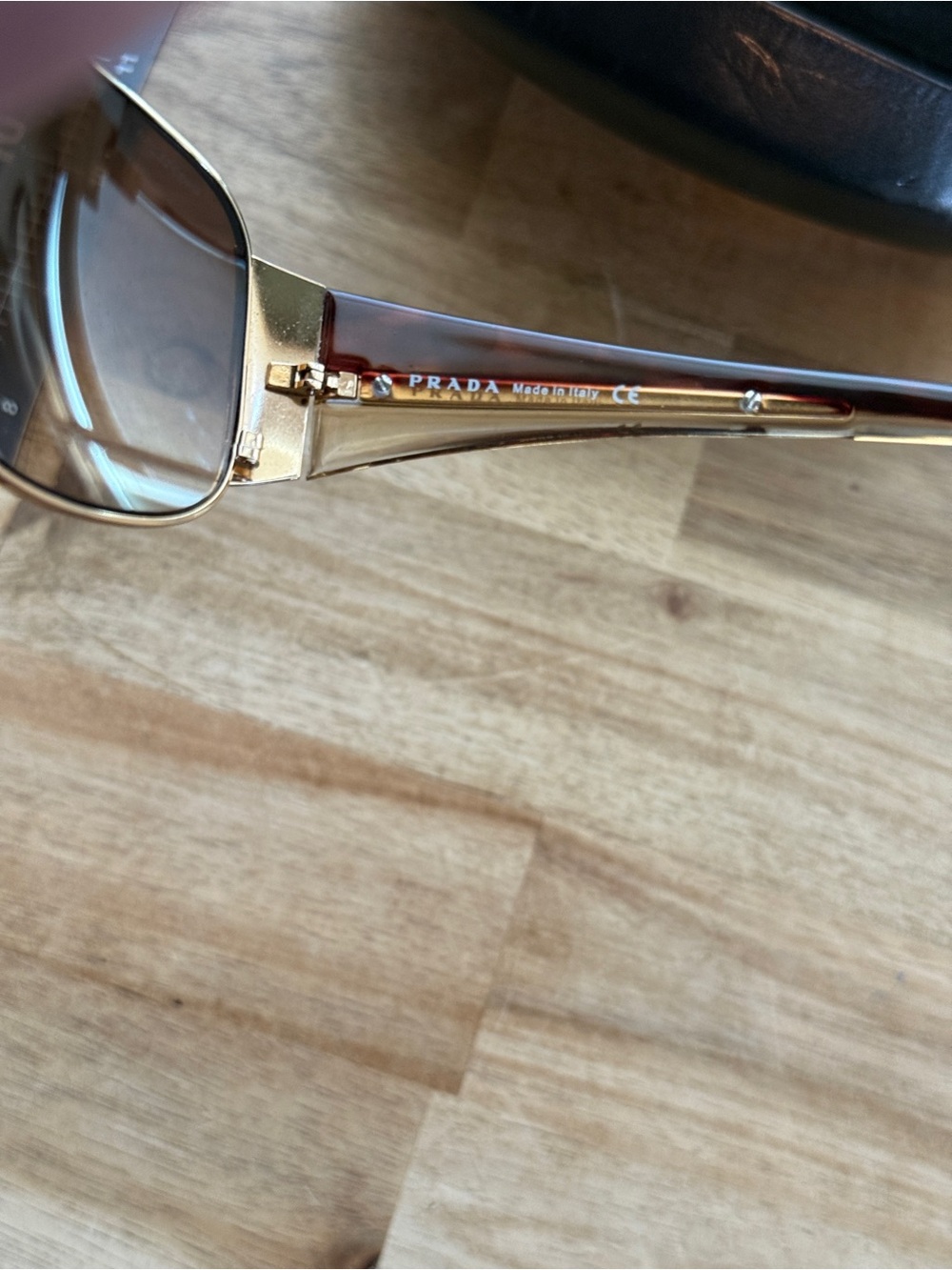 Vintage Prada Oversized Aviator Wrap Sunglasses - Picture 5 of 9